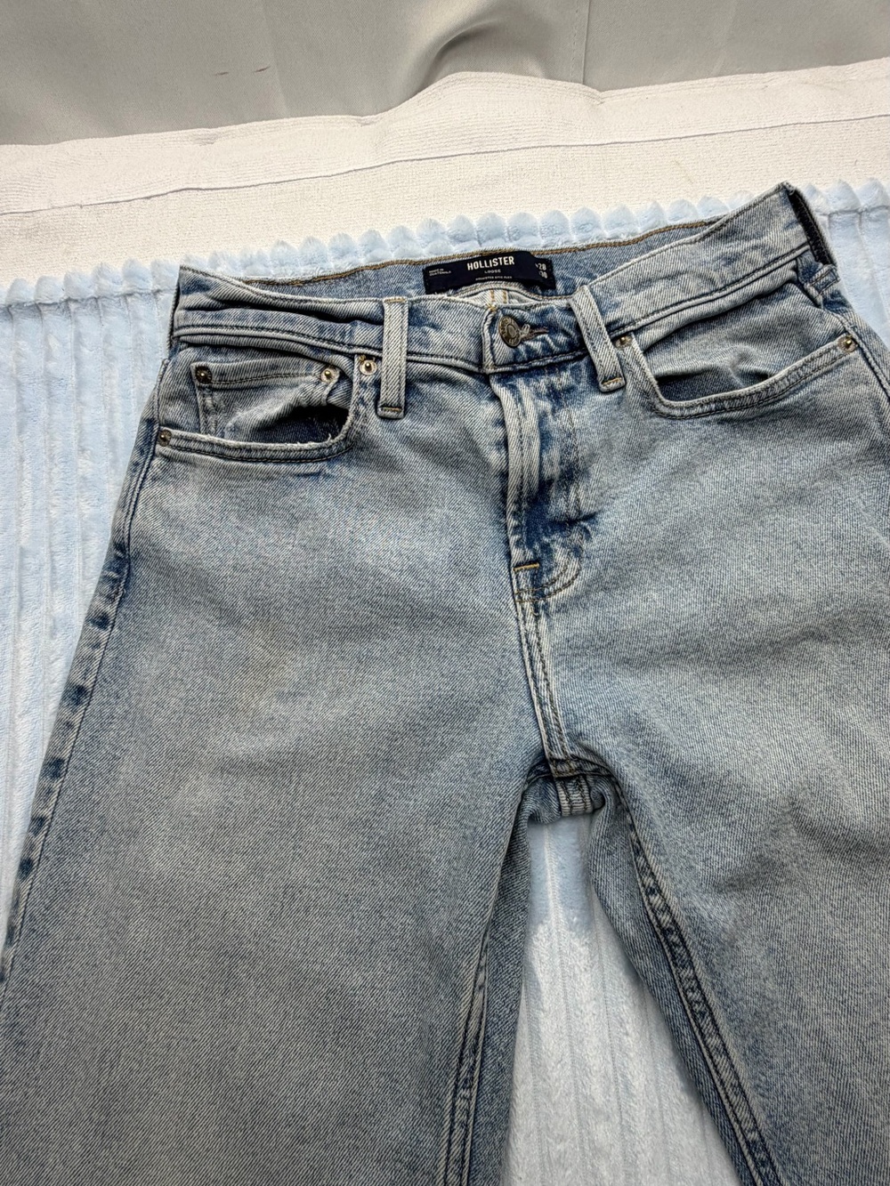 Hollister Light Blue Straight-Leg Jeans - Picture 3 of 10